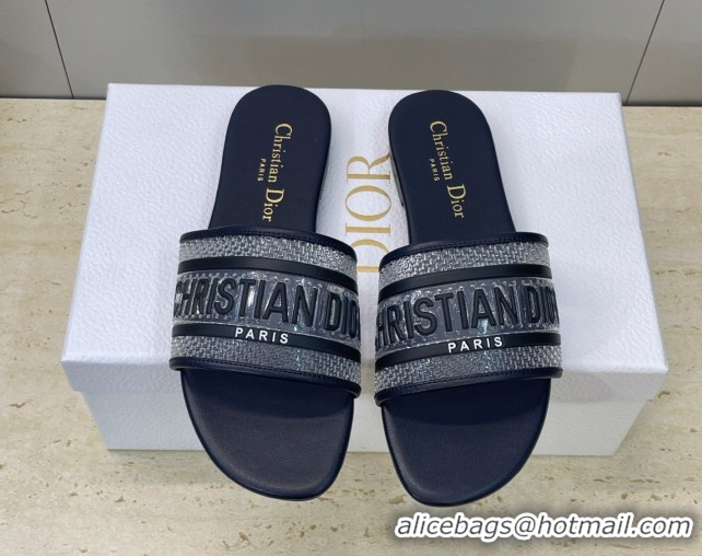 Best Product Dior Dway Flat Slides Sandal in Transparent and TPU Blue 2026 0302092