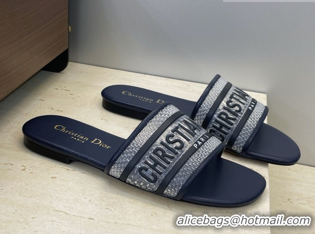 Best Product Dior Dway Flat Slides Sandal in Transparent and TPU Blue 2026 0302092