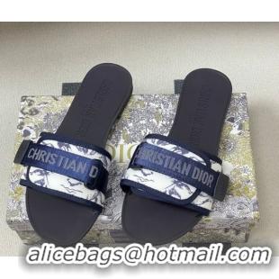 Buy Luxury Dior Dio(r)evolution Flat Slides Sandal in Technical Fabric with Strap Print/Blue 2026 0302096