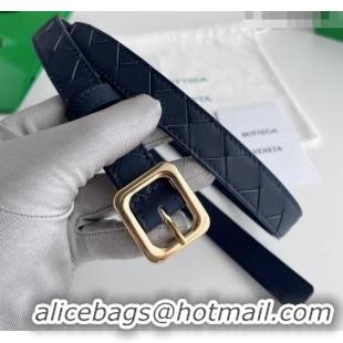 Modern Classic Bottega Veneta Women's Contour Belt 2cm BV111707 Blue/Gold 2025