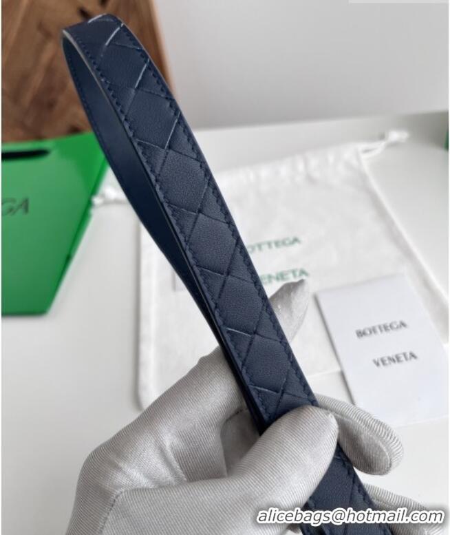 Modern Classic Bottega Veneta Women's Contour Belt 2cm BV111707 Blue/Gold 2025