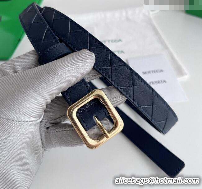 Modern Classic Bottega Veneta Women's Contour Belt 2cm BV111707 Blue/Gold 2025