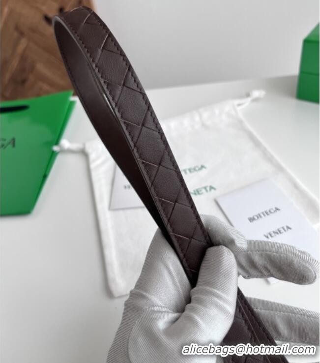 Discount Fashion Bottega Veneta Women's Contour Belt 2cm BV111708 Fondant Brown/Silver 2025