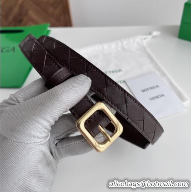 Cheapest Bottega Veneta Women's Contour Belt 2cm BV111709 Fondant Brown/Gold 2025