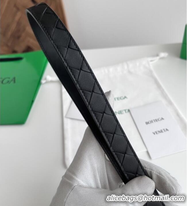 Buy Luxury Bottega Veneta Women's Contour Belt 2cm BV111711 Black/Gold 2025