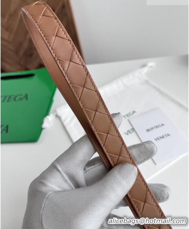 Fashion Show Collections Bottega Veneta Women's Contour Belt 2cm BV111713 Brown/Gold 2025