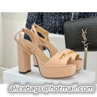 Cheap Price Dior D-Lane Platform Sandals 8cm in Satin Nude 2026 DR030206