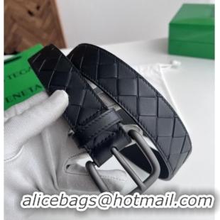 Classic Specials Bottega Veneta Intreccio Loop Belt 3.5cm BV111722 Black/Black 2025