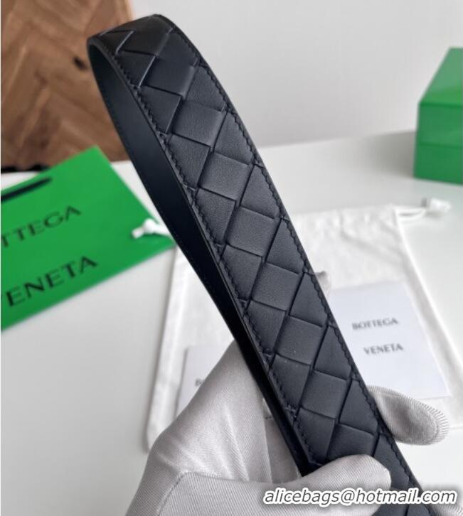 Classic Specials Bottega Veneta Intreccio Loop Belt 3.5cm BV111722 Black/Black 2025