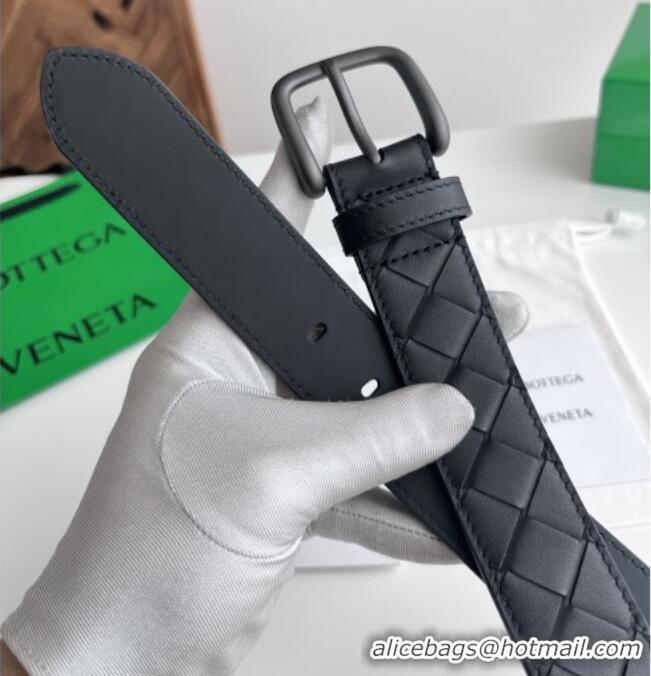 Classic Specials Bottega Veneta Intreccio Loop Belt 3.5cm BV111722 Black/Black 2025