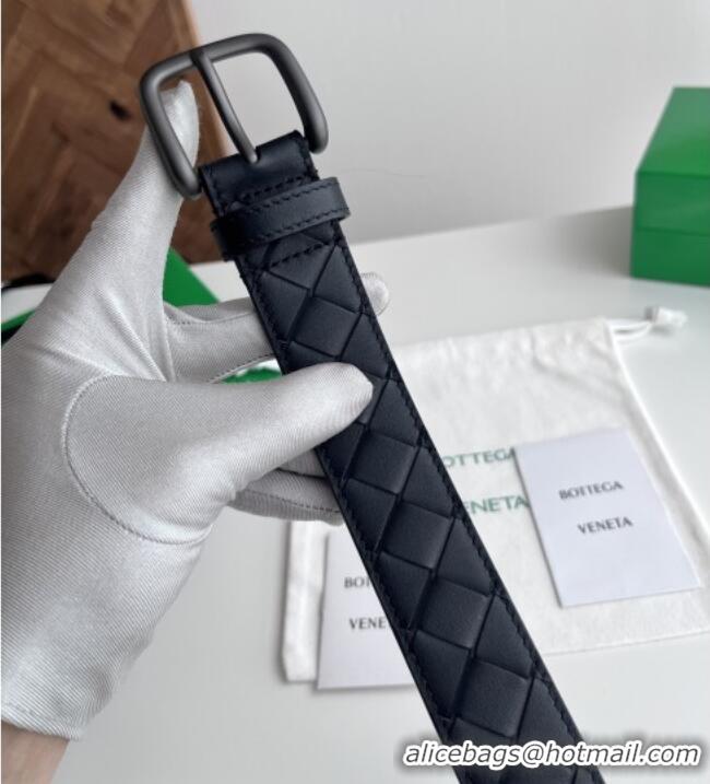 Classic Specials Bottega Veneta Intreccio Loop Belt 3.5cm BV111722 Black/Black 2025