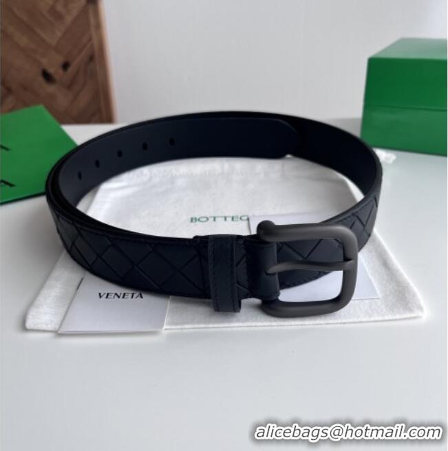 Classic Specials Bottega Veneta Intreccio Loop Belt 3.5cm BV111722 Black/Black 2025