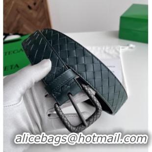 Well Crafted Bottega Veneta Intreccio Loop Belt 3.5cm BV111726 Green 2025