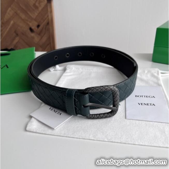 Well Crafted Bottega Veneta Intreccio Loop Belt 3.5cm BV111726 Green 2025