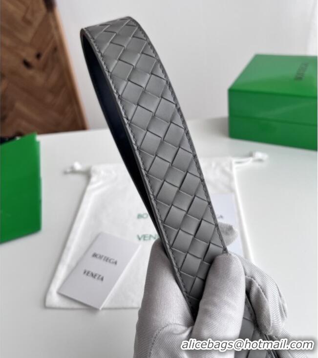 New Release Creation Bottega Veneta Intreccio Loop Belt 3.5cm BV111728 Grey 2025