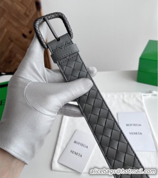 New Release Creation Bottega Veneta Intreccio Loop Belt 3.5cm BV111728 Grey 2025