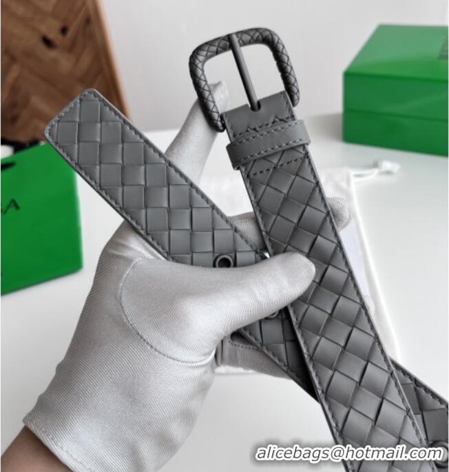 New Release Creation Bottega Veneta Intreccio Loop Belt 3.5cm BV111728 Grey 2025