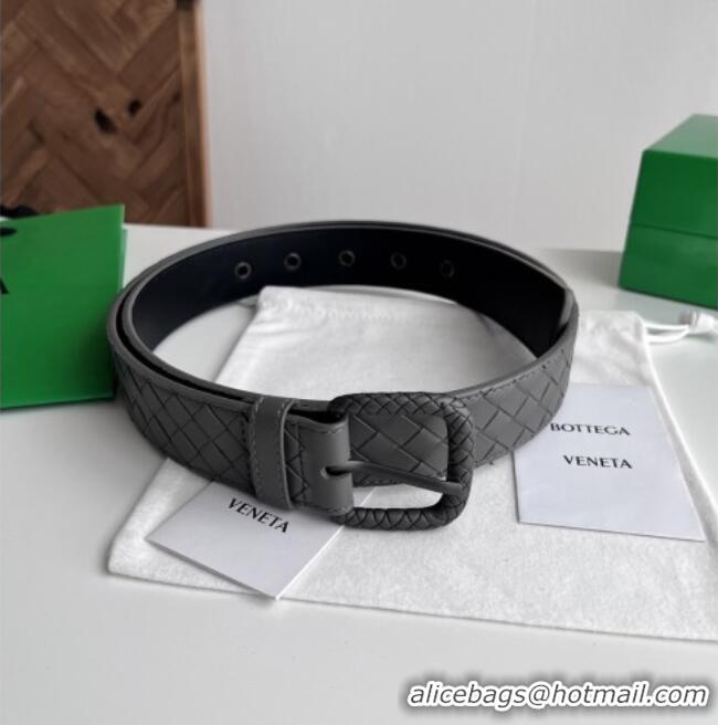 New Release Creation Bottega Veneta Intreccio Loop Belt 3.5cm BV111728 Grey 2025