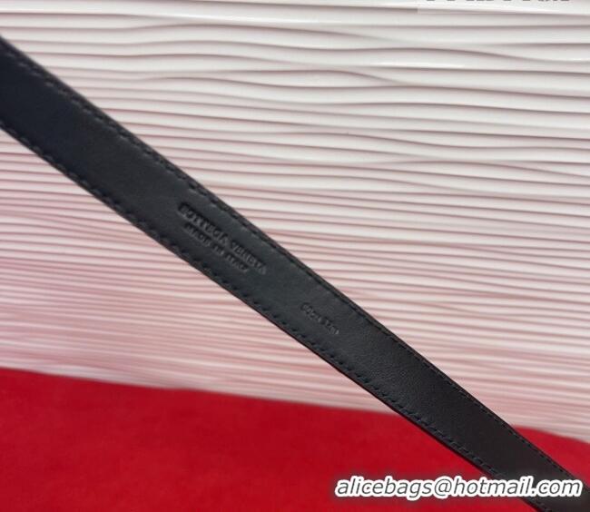 Best Grade Bottega Veneta Intrecciato Leather Belt 2cm with Knot Buckle BV26010402 White/Gold 2025