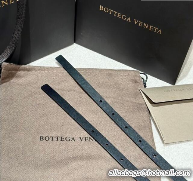 Luxury Cheap Bottega Veneta Calfskin Leather Belt with Knot Buckle BV26010403 Black/Silver 2025