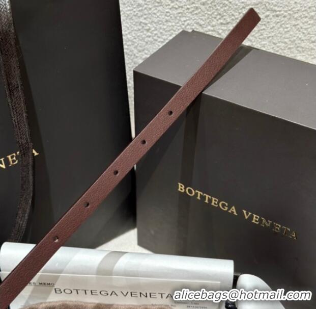 Hot Style Bottega Veneta Calfskin Leather Belt with Knot Buckle BV26010403 Brown/Gold 2025