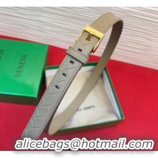 Promotional Bottega Veneta Intrecciato Leather Belt 2cm with Pin Buckle BV26010404 Travetine/Gold 2025