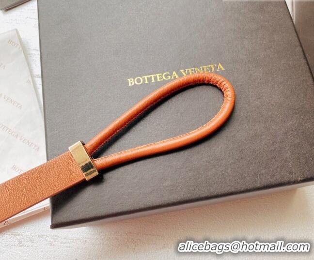 Best Price Bottega Veneta Lambskin Leather Knot Belt 2cm BV031603 Light Brown 2026