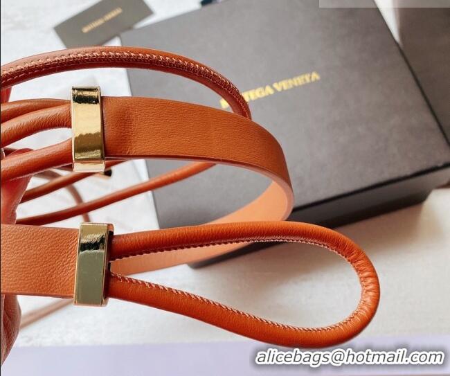 Best Price Bottega Veneta Lambskin Leather Knot Belt 2cm BV031603 Light Brown 2026