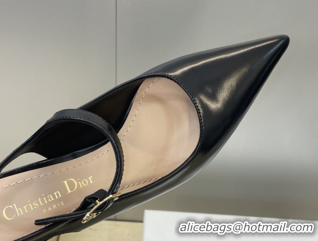 Perfect Dior Icon Slingbacks Pump 8cm in Crinkled Patent Calfskin Leather Black 2026 0302127