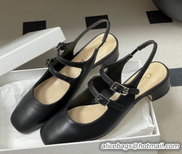 Grade Quality Dior Chérie Slingbacks Pump 4cm in Supple Calfskin Leather Black 2026 60303001