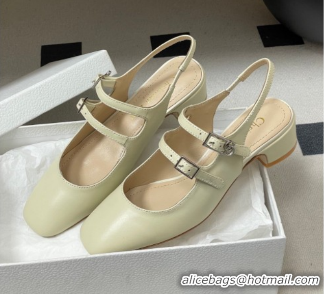 Best Price Dior Chérie Slingbacks Pump 4cm in Supple Calfskin Leather White 2026 60303002