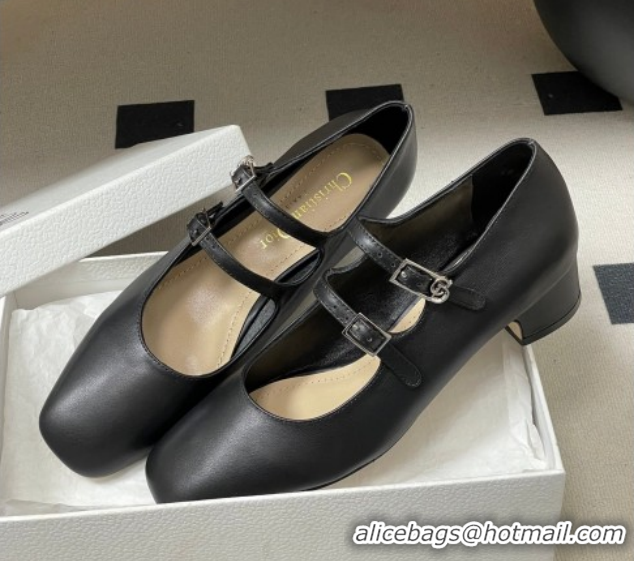 Sumptuous Dior Chérie Pumps 4cm in Supple Calfskin Leather Black 2026 0303005