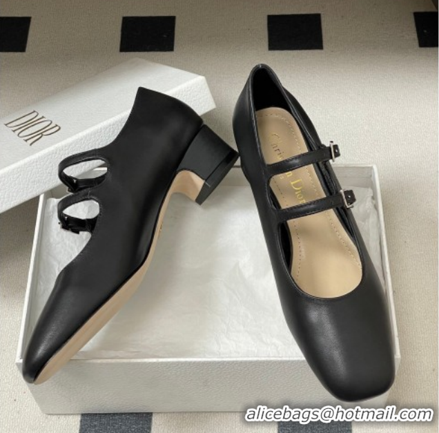 Sumptuous Dior Chérie Pumps 4cm in Supple Calfskin Leather Black 2026 0303005