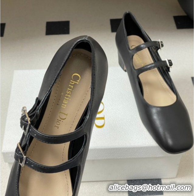Sumptuous Dior Chérie Pumps 4cm in Supple Calfskin Leather Black 2026 0303005