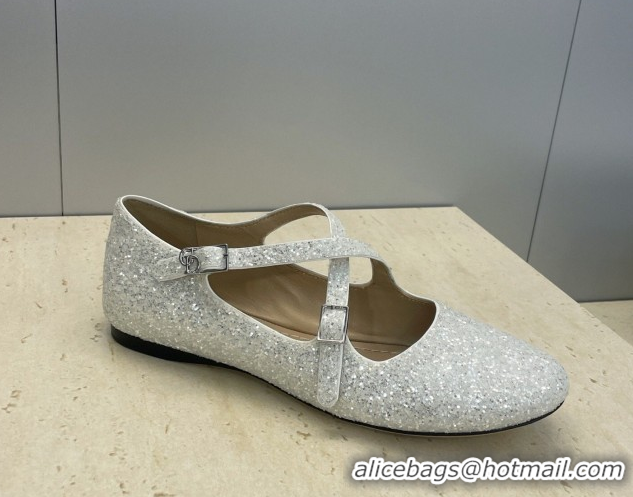 Stylish Dior Very Dior Ballet Flats in Glitter Grey 2026 0303011