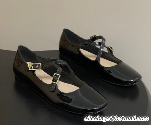 Lower Price Dior Very Dior Ballet Flats in Patent Leather Black 2026 0303013