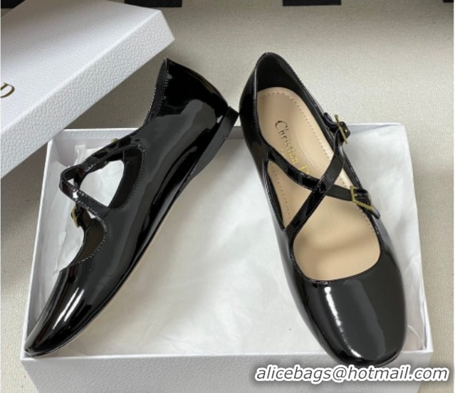 Lower Price Dior Very Dior Ballet Flats in Patent Leather Black 2026 0303013
