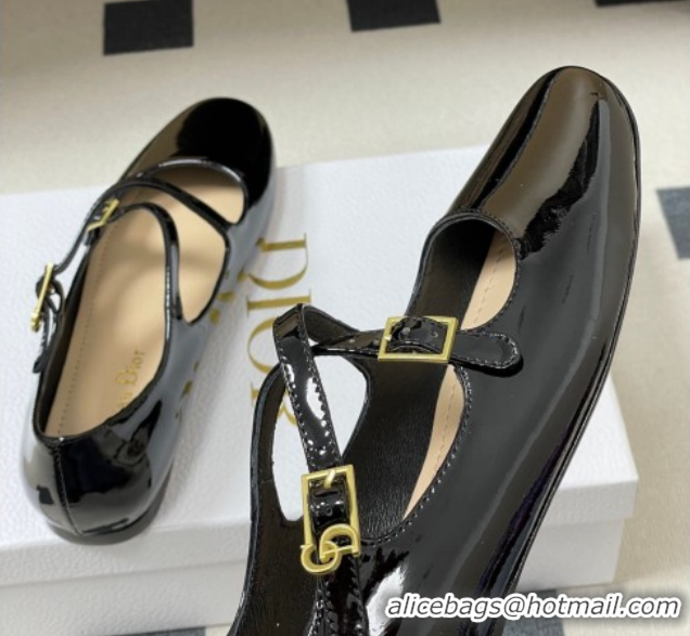 Lower Price Dior Very Dior Ballet Flats in Patent Leather Black 2026 0303013
