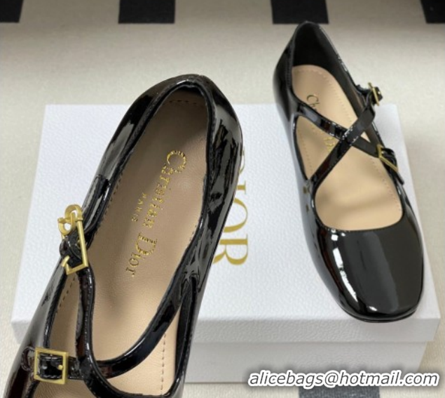 Lower Price Dior Very Dior Ballet Flats in Patent Leather Black 2026 0303013