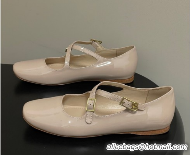 Stylish Dior Very Dior Ballet Flats in Patent Leather Nude Pink 2026 0303014