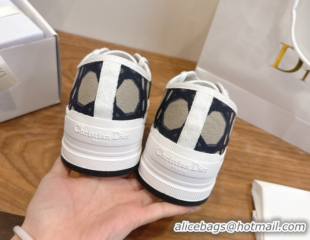 Best Price Dior Walk'n'Dior Platform Sneakers 4.5cm in Oblique Embroidered Cotton Beige/Blue 2026 0303019