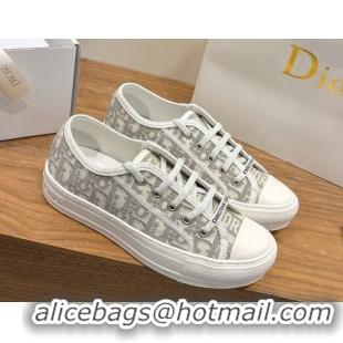 Top Design Dior Walk'n'Dior Sneakers in Oblique Embroidered Cotton Grey 2026 0303026