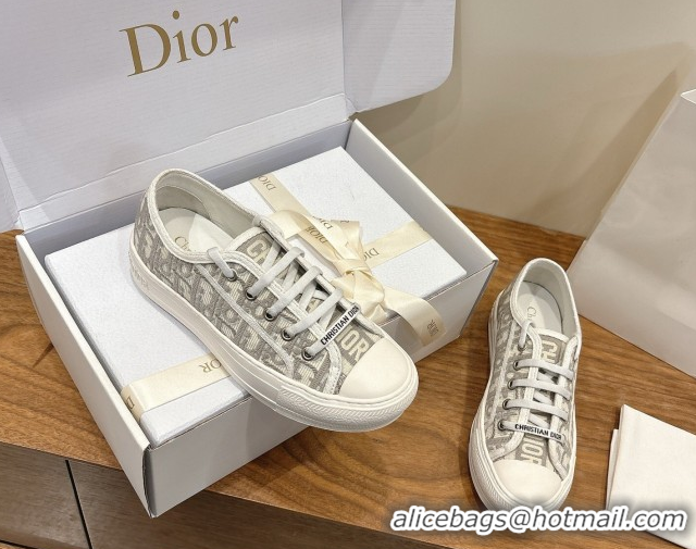 Top Design Dior Walk'n'Dior Sneakers in Oblique Embroidered Cotton Grey 2026 0303026