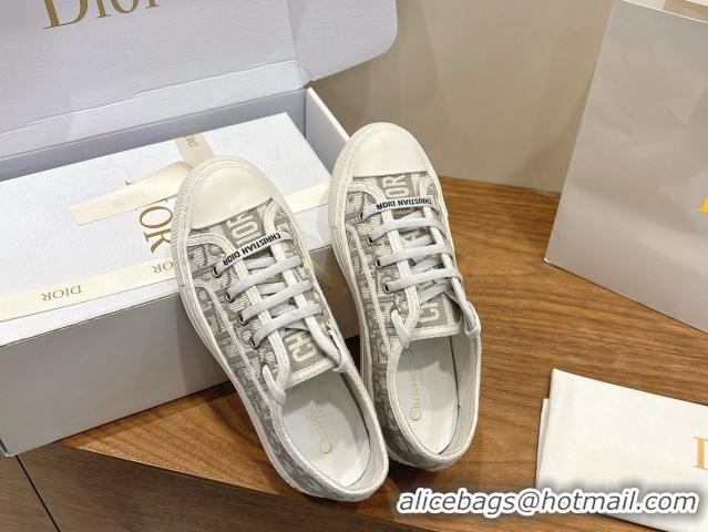 Top Design Dior Walk'n'Dior Sneakers in Oblique Embroidered Cotton Grey 2026 0303026