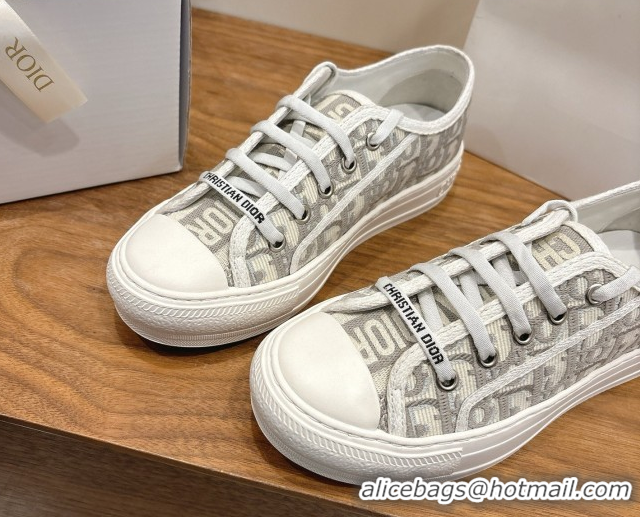 Top Design Dior Walk'n'Dior Sneakers in Oblique Embroidered Cotton Grey 2026 0303026