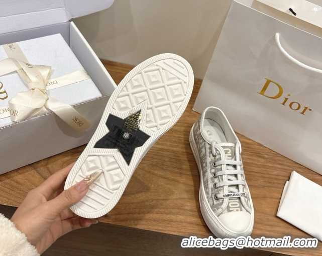 Top Design Dior Walk'n'Dior Sneakers in Oblique Embroidered Cotton Grey 2026 0303026