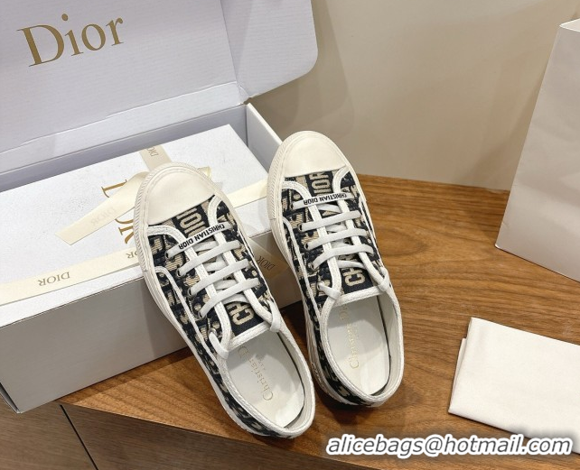 Durable Dior Walk'n'Dior Sneakers in Oblique Embroidered Cotton Blue 2026 0303027