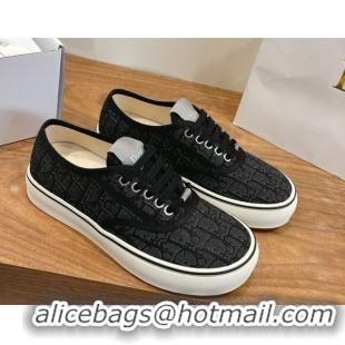 Good Looking Dior Saltwind Sneakers 3cm in Dior Oblique Embroidered Cotton Black 2026 0303034