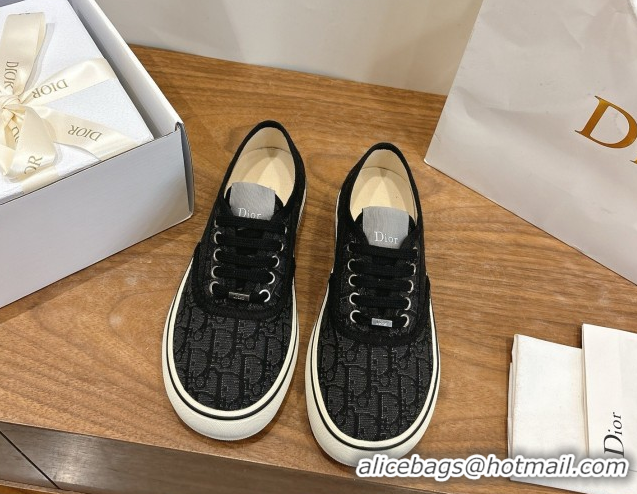 Good Looking Dior Saltwind Sneakers 3cm in Dior Oblique Embroidered Cotton Black 2026 0303034