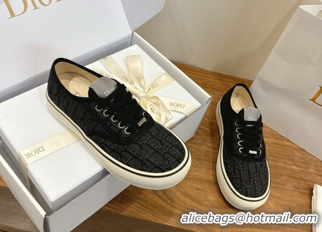 Good Looking Dior Saltwind Sneakers 3cm in Dior Oblique Embroidered Cotton Black 2026 0303034
